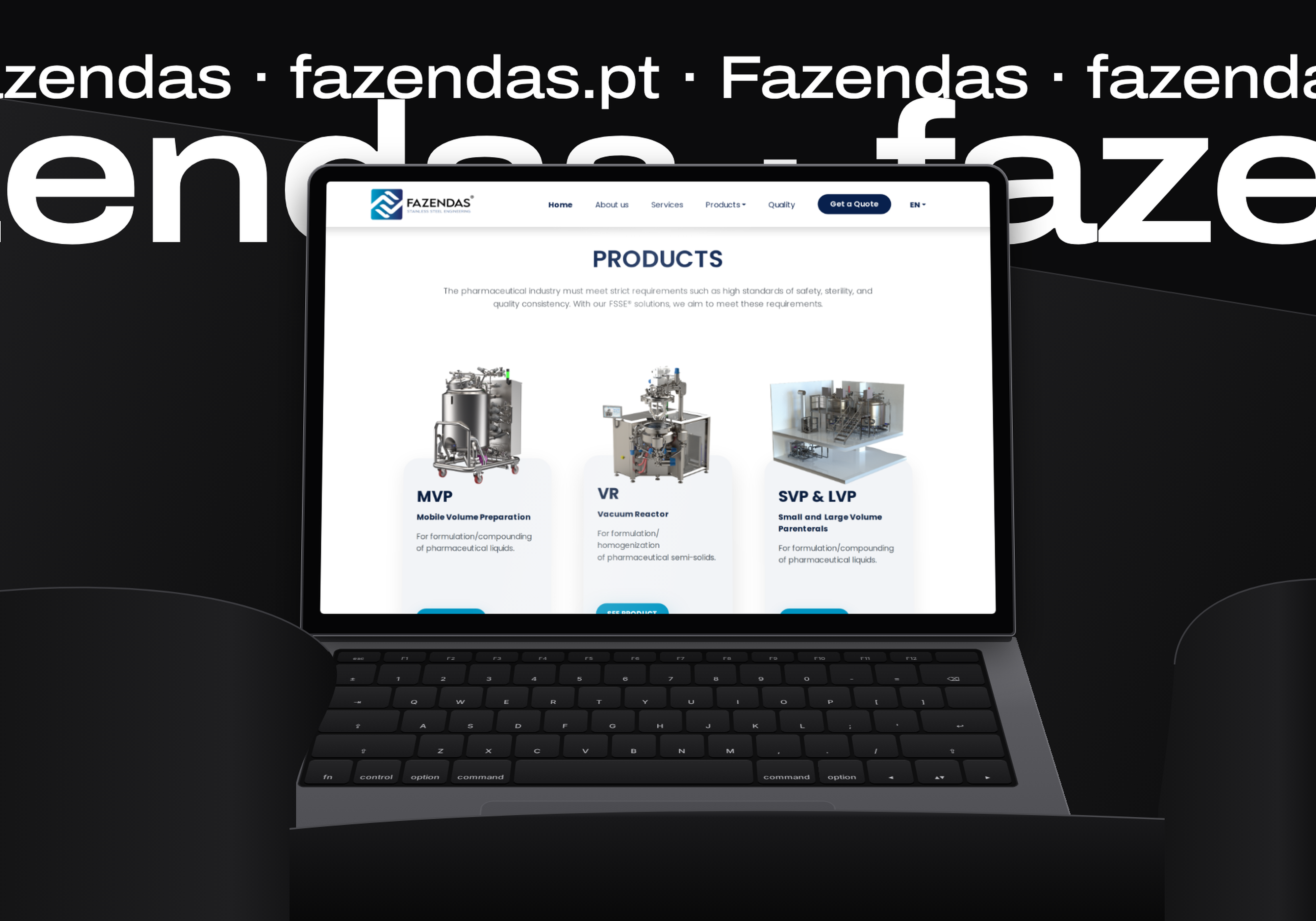 Fazendas: site institucional multilíngue (pharma e HPC)