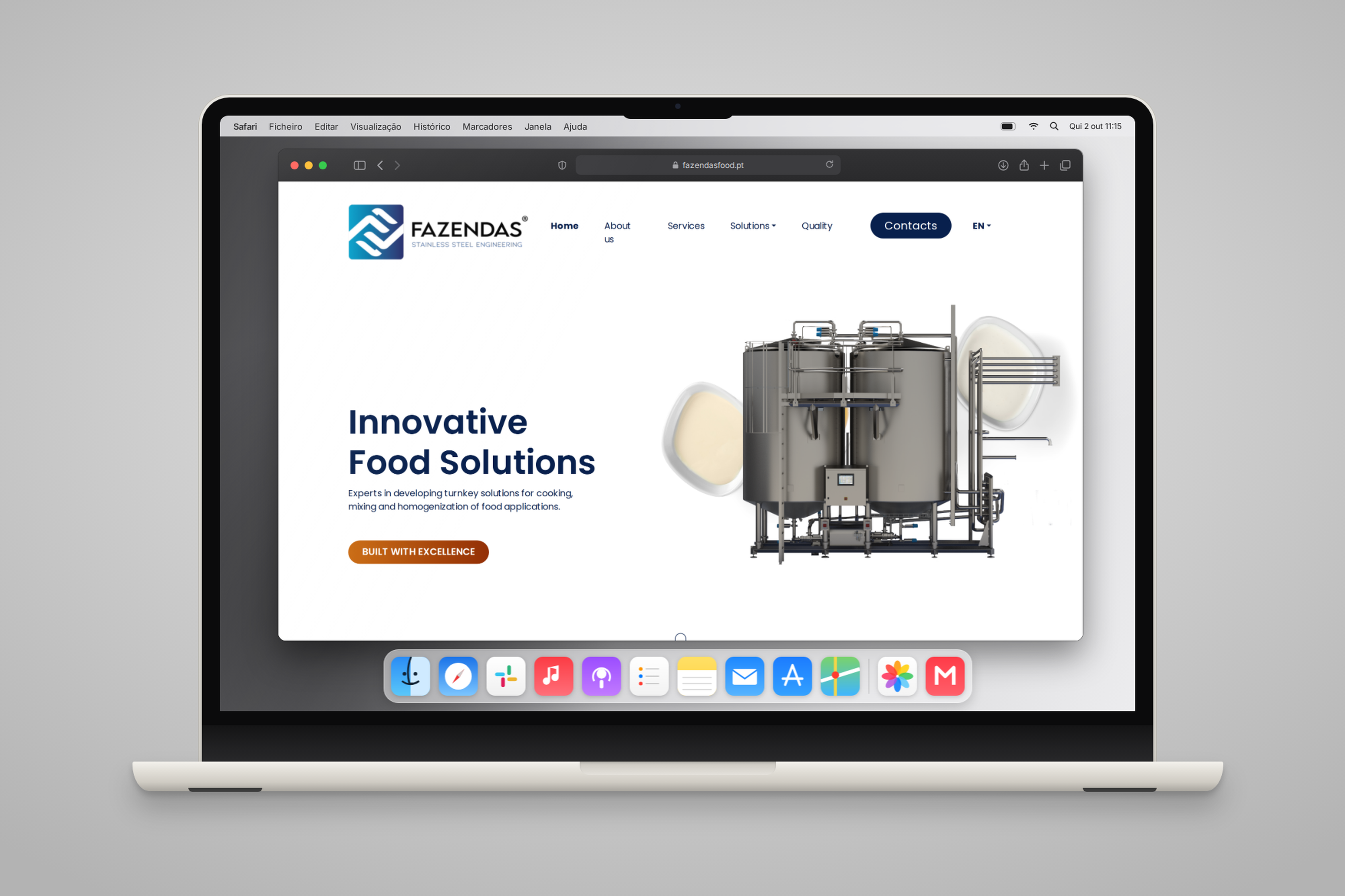 Fazendas Food: site institucional multilíngue (alimentar)