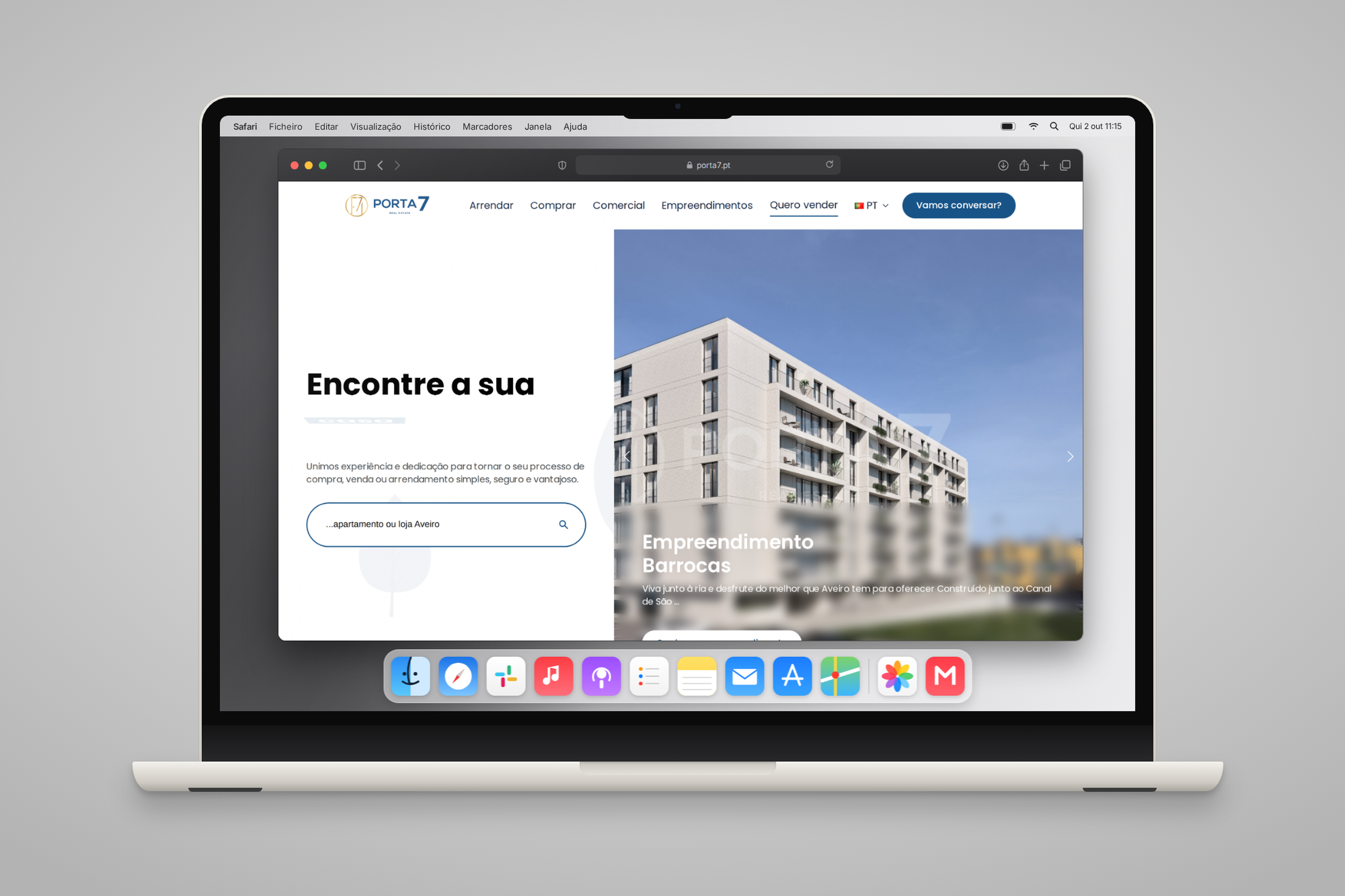 Porta 7: site da imobiliária