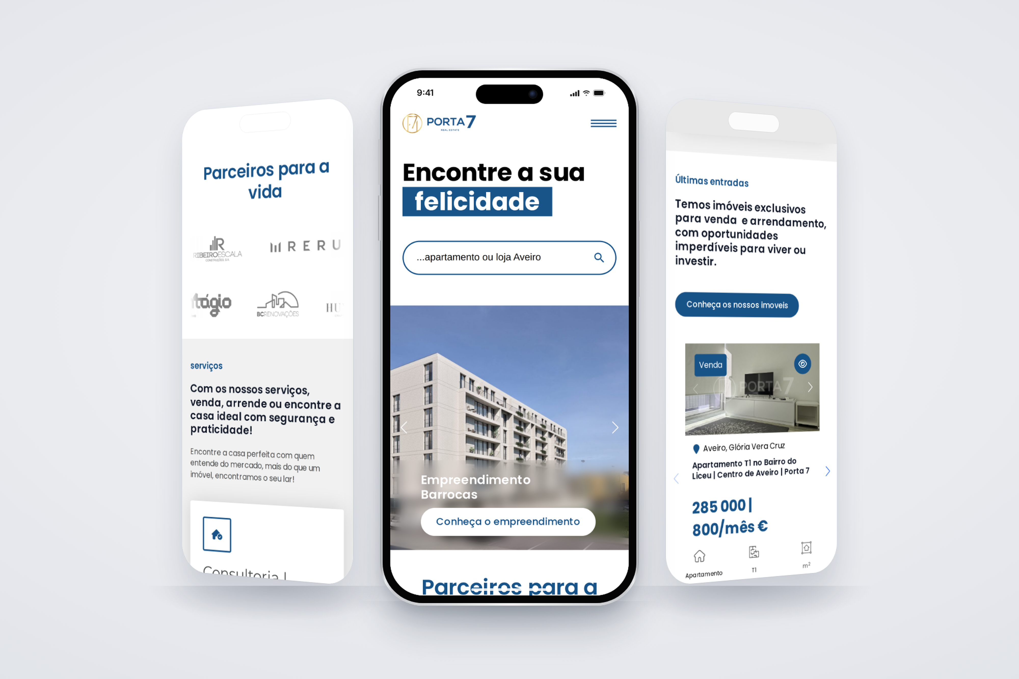 Porta 7: site da imobiliária