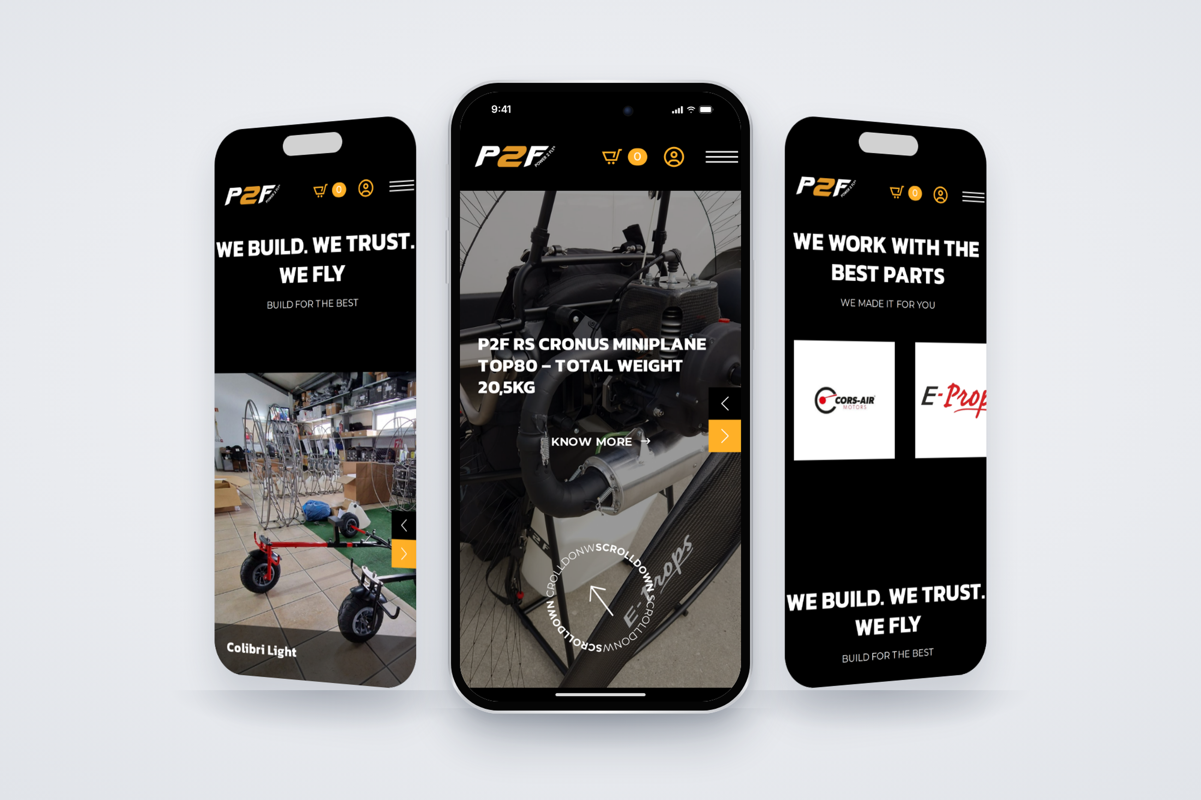 Power 2 Fly: site e loja online