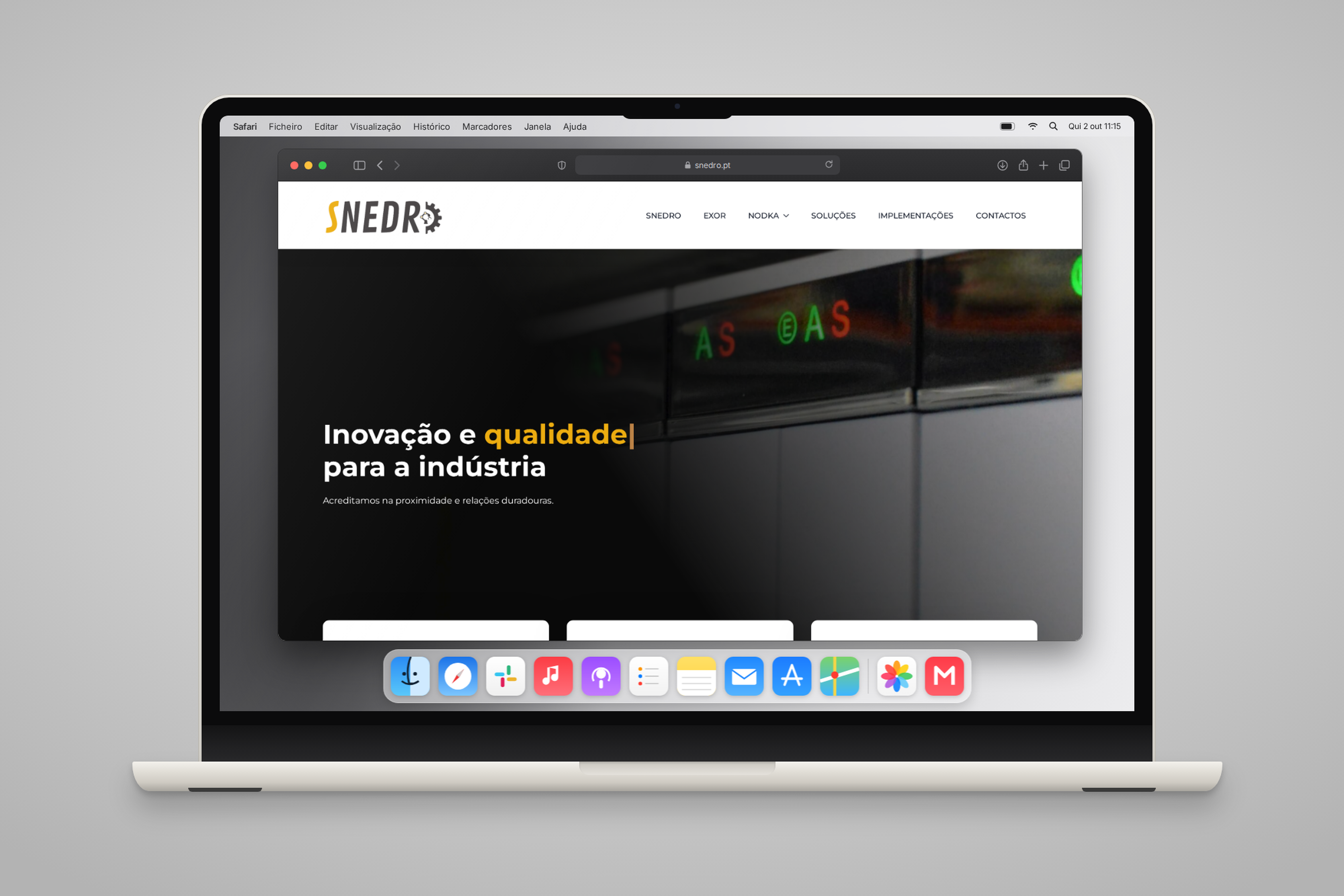 SNEDRO: site institucional e catálogo de automação industrial