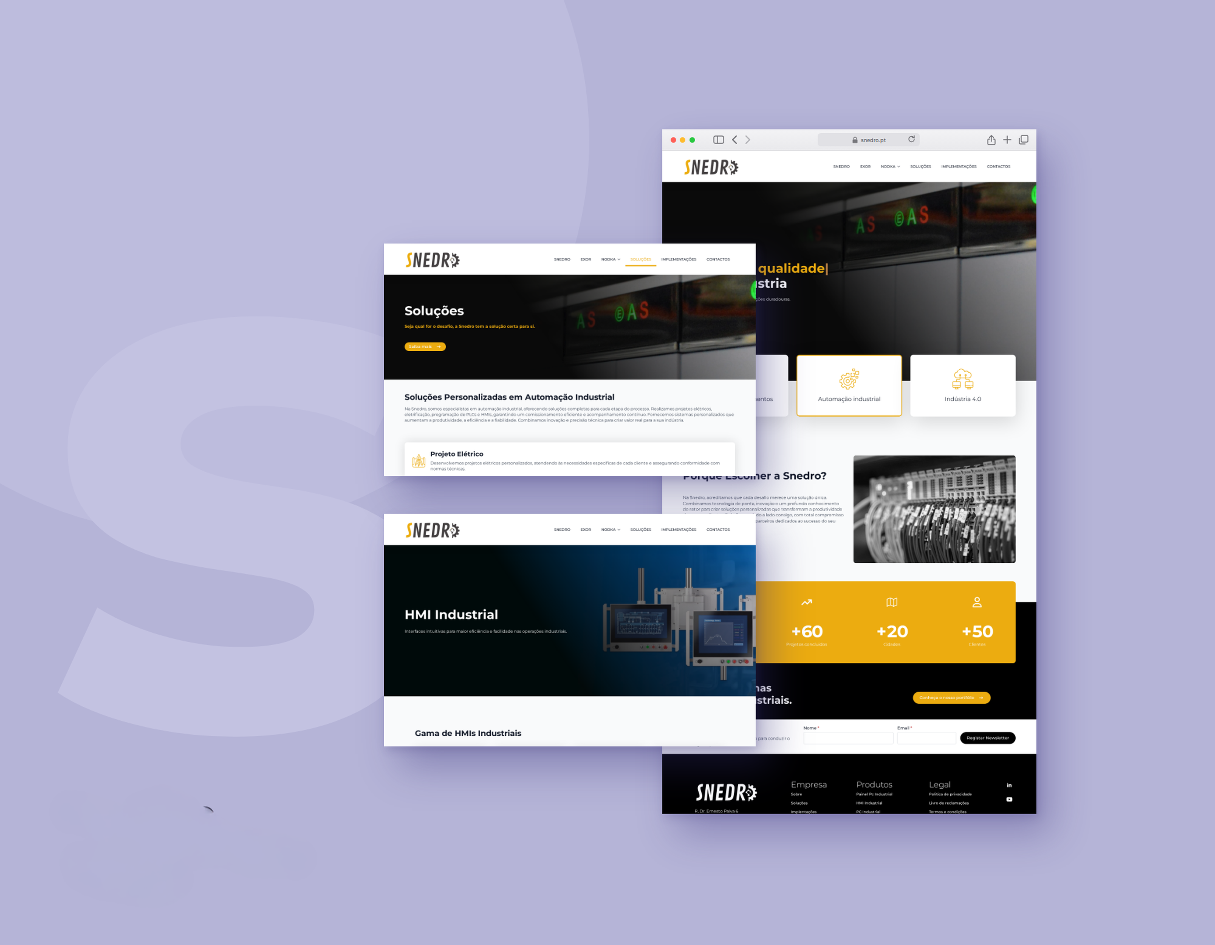 SNEDRO: site institucional e catálogo de automação industrial