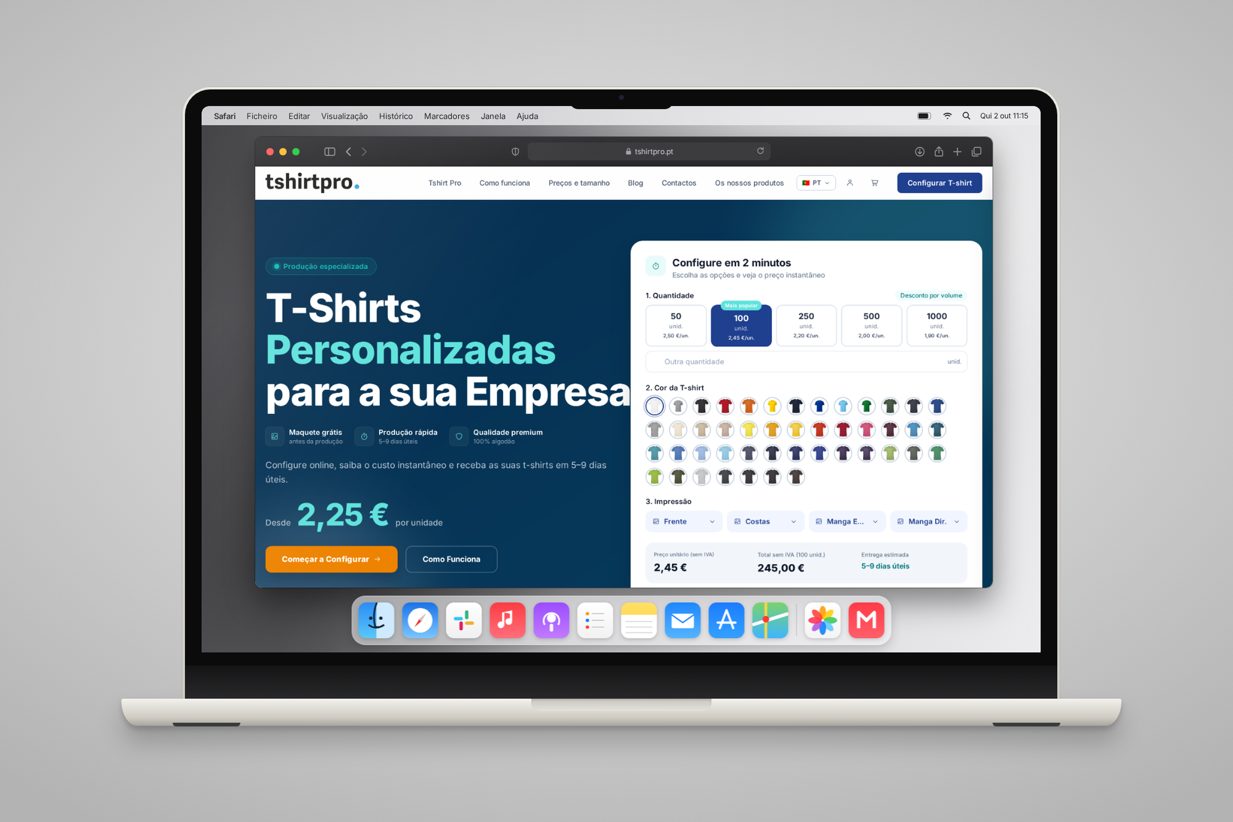 tshirtpro: loja online com configurador de t-shirts