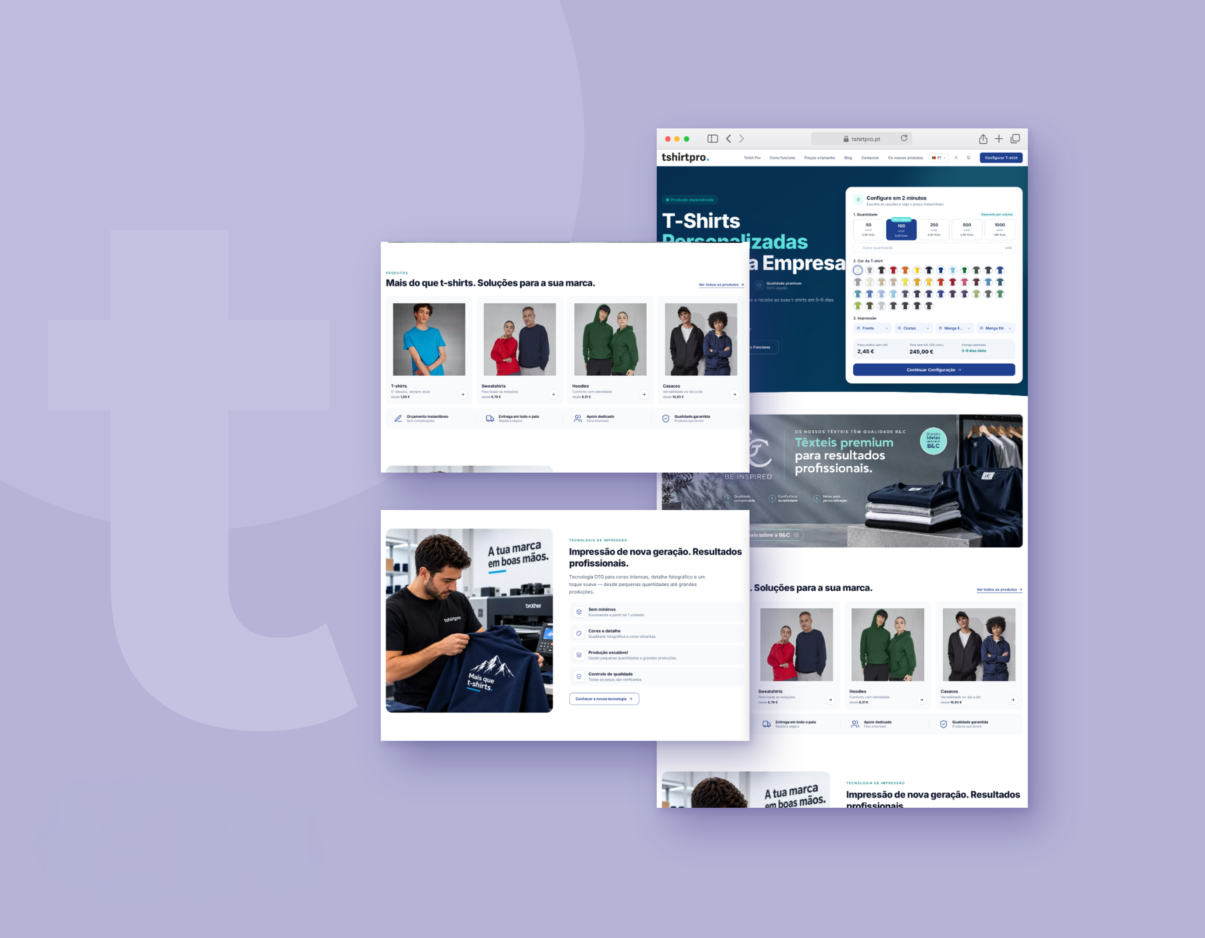 tshirtpro: loja online com configurador de t-shirts