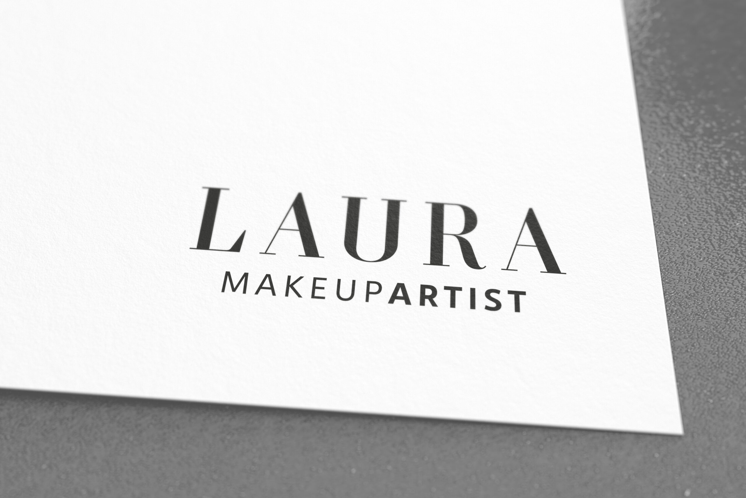 Laura – Makeup Artist: marca, impressos e comunicação